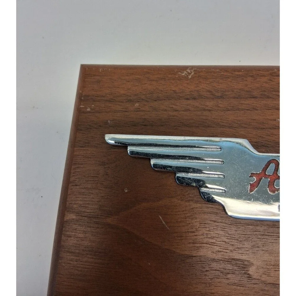 1989 Austin-Healey Emblem Best of Britain 1st Place Auto Club Plaque Walnut VTG